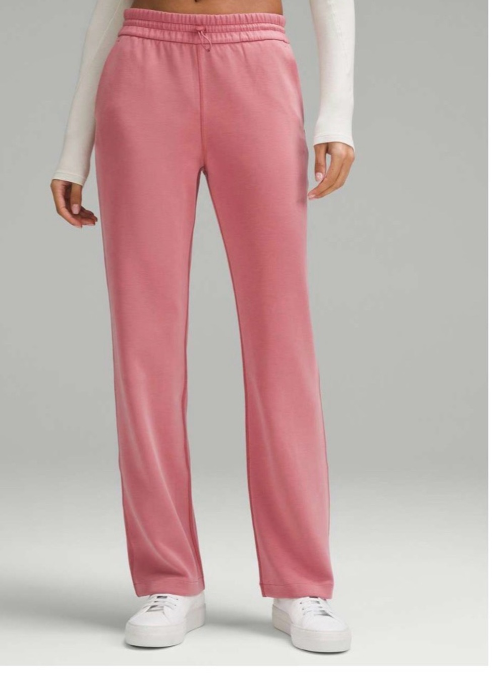 Lululemon Softstreme High-Rise Pant Dusty Rose Straight-Leg Track Pants